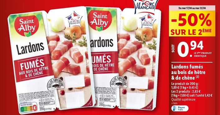 Saint Alby - Lardons Fumés Au Bois De Hêtre & De Chêne