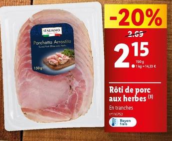 Italiamo - Rôti De Porc