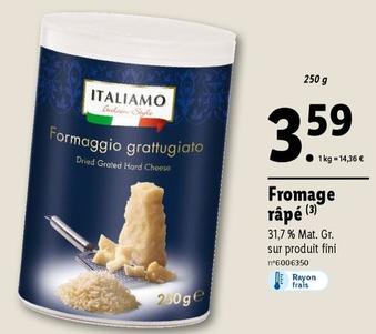 Italiamo - Fromage Râpé offre à 3,59€ sur Lidl