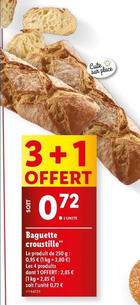 Baguette Croustille  offre à 0,72€ sur Lidl