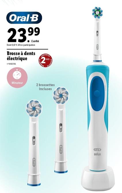 Oral-b - Brosse À Dents Électrique offre à 23,99€ sur Lidl