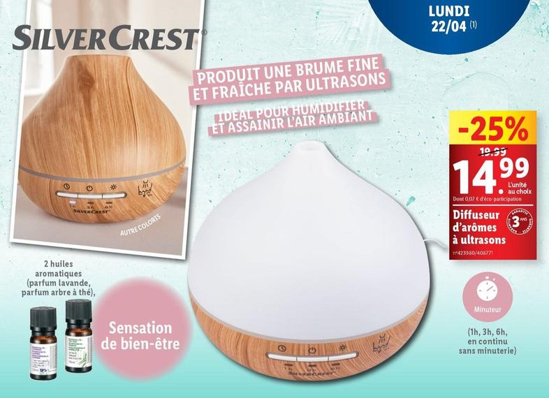 SilverCrest - Diffuseur D'arômes À Ultrasons offre à 14,99€ sur Lidl