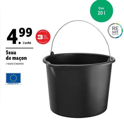Seau De Maçon offre à 4,99€ sur Lidl