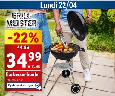 Barbecue Boule offre à 34,99€ sur Lidl