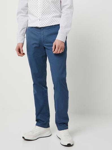 Pantalon Chino En Coton Stretch Uni - Bleu offre à 139,99€ sur Devianne