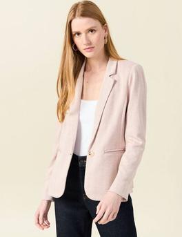 Veste blazer droite rose femme offre à 49,99€ sur Vib's