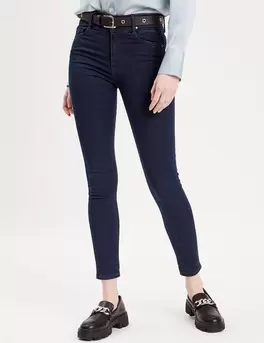 Jeans skinny détails rivets denim blue black femme offre à 19,99€ sur Vib's