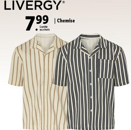 Livergy - Chemise offre à 7,99€ sur Lidl