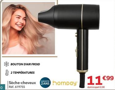 Homday - Sèche-Cheveux offre à 11,99€ sur Gifi