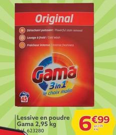 Gama - Lessive En Poudre 2,95kg offre à 6,99€ sur Gifi