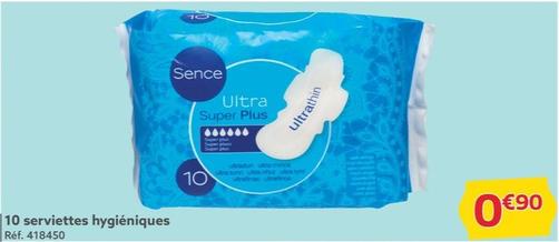 Sence - 10 Serviettes Hygiéniques offre à 0,9€ sur Gifi