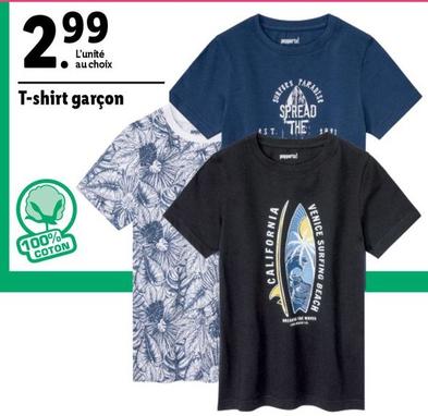 T-shirt Garçon offre à 2,99€ sur Lidl