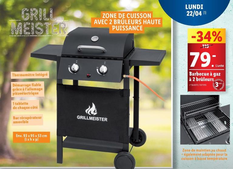 Grill Meister - Barbecue À Gaz offre à 79€ sur Lidl