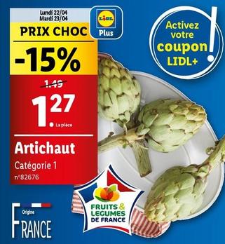 Artichaut offre à 1,27€ sur Lidl