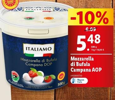 Italiamo - Mozzarella Di Bufala Campana AOP  offre à 5,48€ sur Lidl