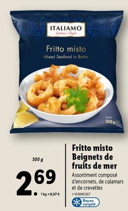 Italiamo - Fritto Misto Beignets De Fruits De Mer offre à 2,69€ sur Lidl