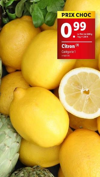 Citron offre à 0,99€ sur Lidl