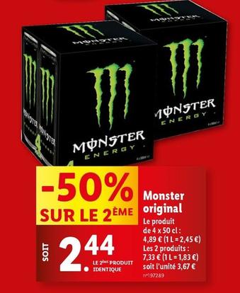 Monster - Original offre à 2,44€ sur Lidl