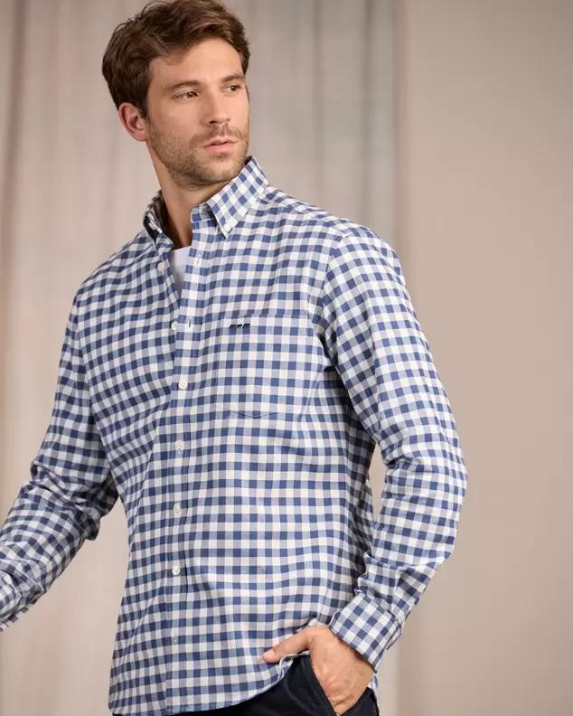 Chemise à larges carreaux vichy offre à 89,9€ sur Mise au Green