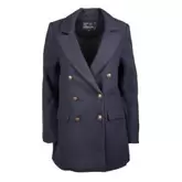 Manteau à boutonnage double doré bleu nuit Femme DEELUXE 74 offre à 39,19€ sur Degriff'Stock