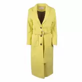 Manteau long en laine jaune avec ceinture Femme AMERICAN VINTAGE offre à 54,6€ sur Degriff'Stock