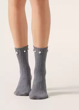 Chaussettes en laine avec perles et strass offre à 8€ sur Calzedonia