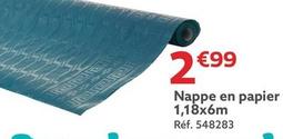 Nappe En Papier 1,18x6m offre à 2,99€ sur Gifi