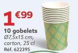 10 Gobelets offre à 1,99€ sur Gifi