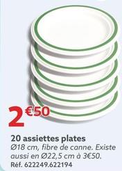 20 Assiettes Plates offre à 2,5€ sur Gifi