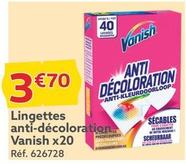 Vanish - Lingettes Anti-Décoloration offre à 3,7€ sur Gifi