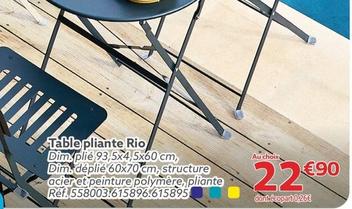 Table Pliante Rio offre à 22,9€ sur Gifi