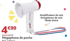Mégaphone De Poche offre à 4,99€ sur Gifi