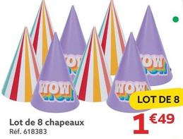 Lot De 8 Chapeaux offre à 1,49€ sur Gifi