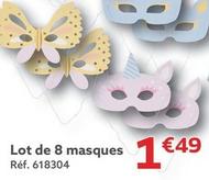 Lot De 8 Masques offre à 1,49€ sur Gifi