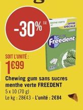 Freedent - Chewing Gum Sans Sucres Menthe Verte offre à 1,99€ sur Géant Casino