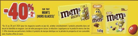 M&m's - Sur Tout Hors Glaces offre sur Géant Casino