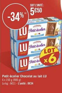 Lu - Petit Écolier Chocolat Au Lait offre à 8,34€ sur Géant Casino