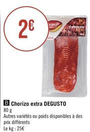 Degusto - Chorizo Extra offre à 2€ sur Géant Casino