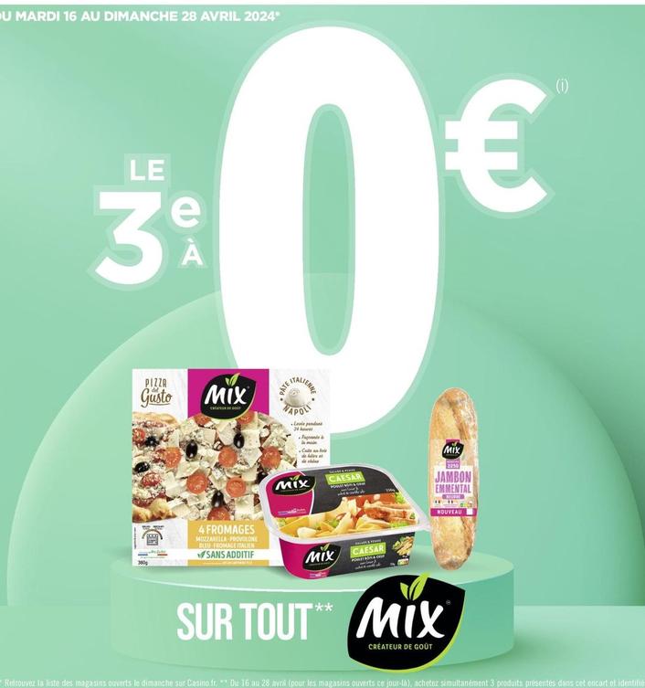 Mix - Sur Tout  offre à 3€ sur Géant Casino