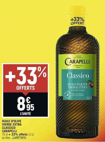Huile d'olive extra vierge offre à 8,95€ sur Spar Supermarché