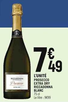Prosecco offre à 7,49€ sur Spar Supermarché