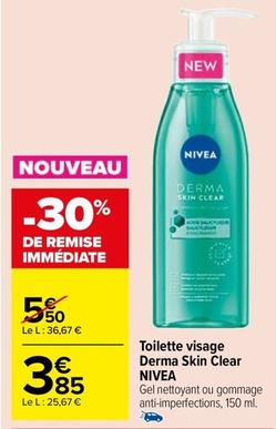 Nivea - Toilette Visage Derma Skin Clear offre à 3,85€ sur Carrefour City
