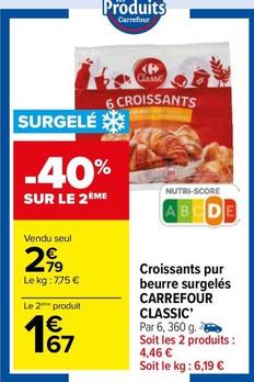 Carrefour - Croissants Pur Beurre Surgeles 