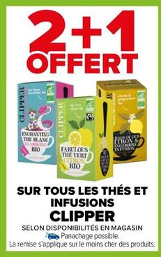 Clipper - Sur Tous Les Thes Et Infusions  offre sur Carrefour Contact