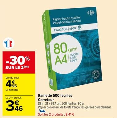 Carrefour - Ramette 500 Feuilles  offre à 4,95€ sur Carrefour Contact