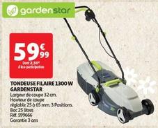 Gardenstar - Tondeuse Filaire 1300 W offre à 59,99€ sur Auchan Hypermarché