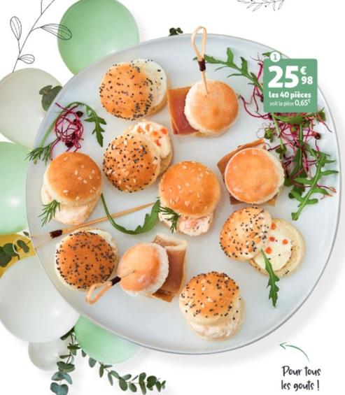 40 Briochettes Aperitives Salées offre à 25,98€ sur Auchan Hypermarché