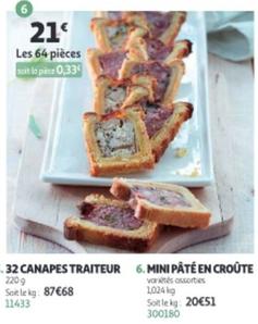 Mini Paté En Croúte offre à 21€ sur Auchan Hypermarché