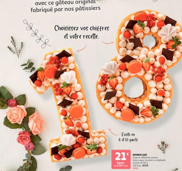 Number Cake offre à 21€ sur Auchan Hypermarché