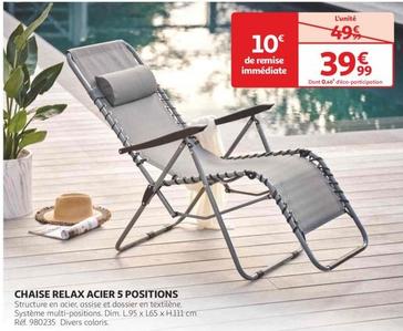 chaise relax acier 5 positions